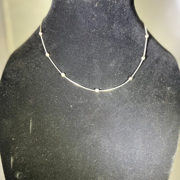 SILPADA STERLING SILVER 14K GOLD FILLED 16.5 INCH SATURN NECKLACE- Retired - Picture 5 of 7